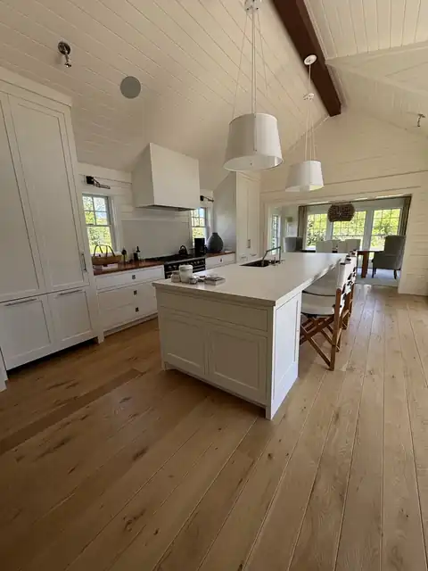 Finished bright kitchen interior painted by Hyannis Painting